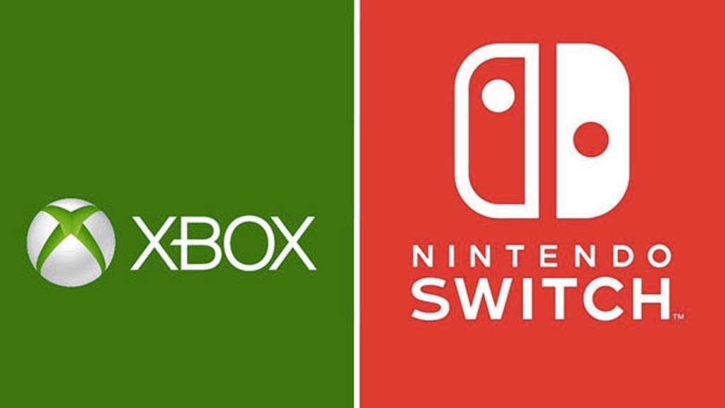 Xbox logo with Nintendo Switch logo